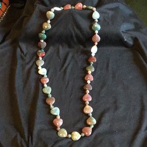 Love hearts?  Beautiful Stone Hearts Necklace